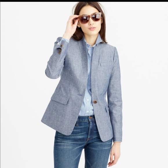 J. Crew Jackets & Blazers - jcrew chambray 4 blazer